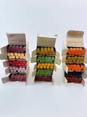 Vintage Holbein Oil Pastels Artist Set Mixed Colors NOS Japan 2.96 Lbs